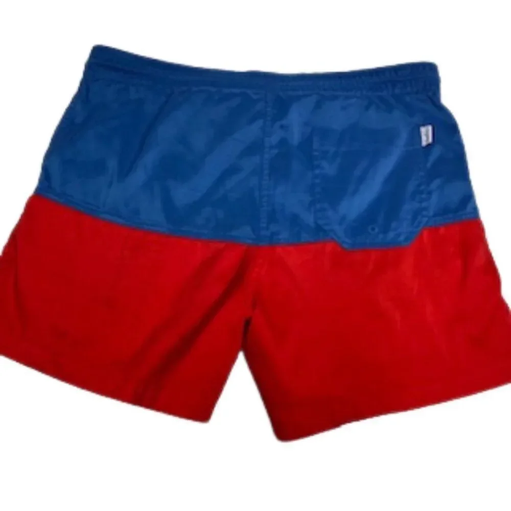 Chubbies Red/Blue Color Block Swim Trunks in Size‎ Medium with Lining